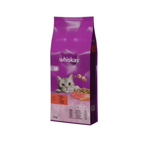 Whiskas - Суха храна за котки с говеждо