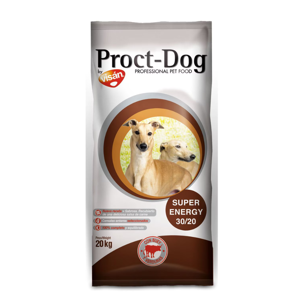 Proct-Dog Adult Super Energy - суха храна за кучета с говеждо и зеленчуци - 20 кг.