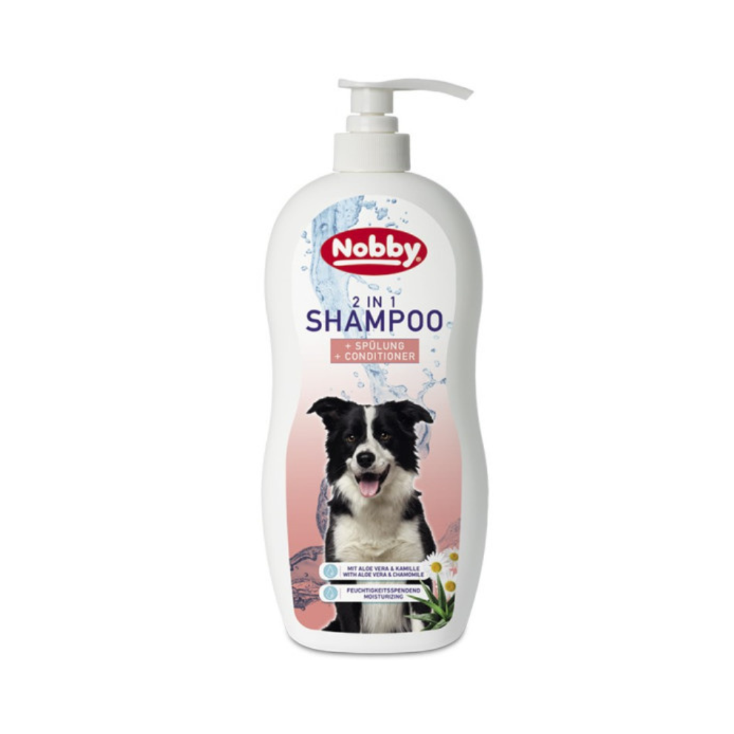 Nobby 2 in 1 - Шампоан и балсам за кучета с алое вера и лайка - 1 л.