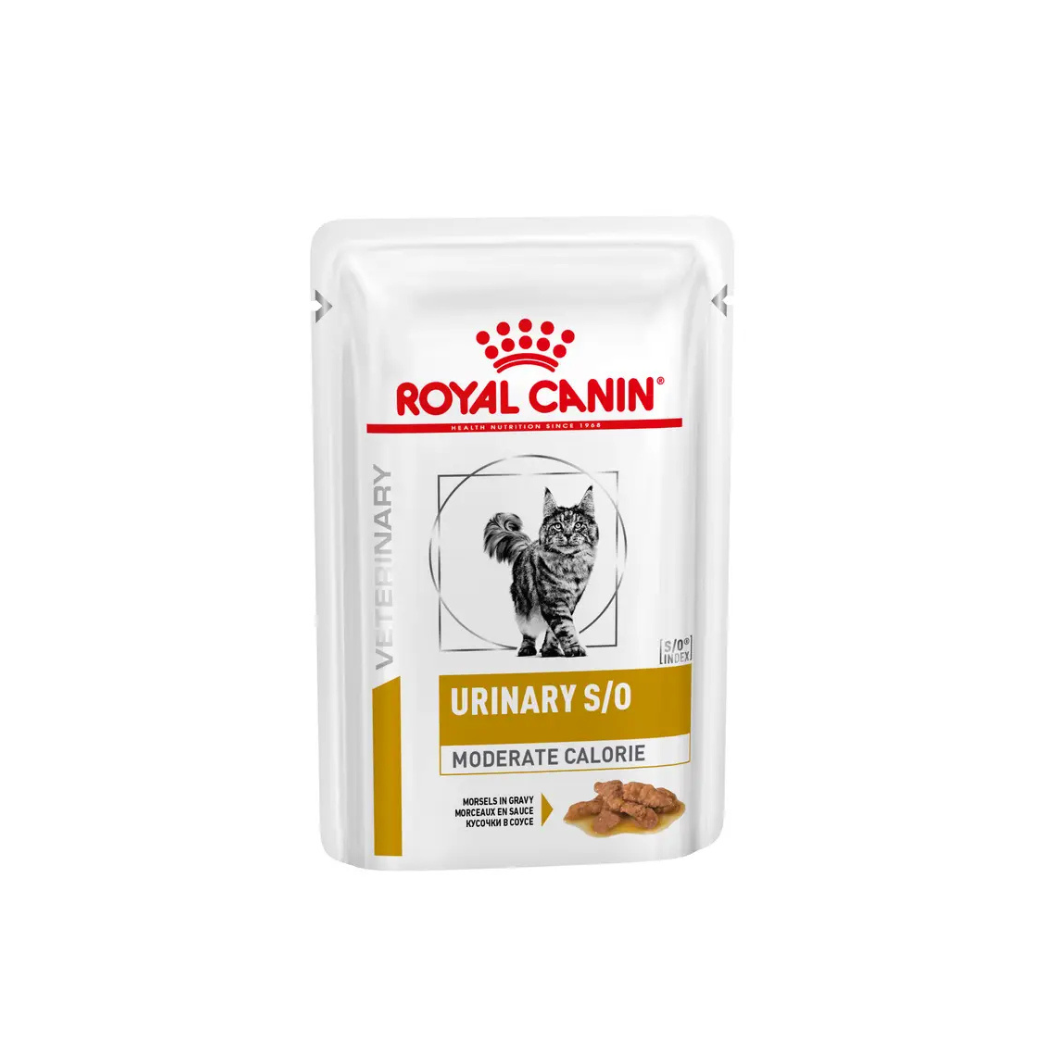 Royal Canin Urinary S/O Moderate Calorie - Паучове за котки с грижа за уринарният тракт - 6 броя х 85 гр.