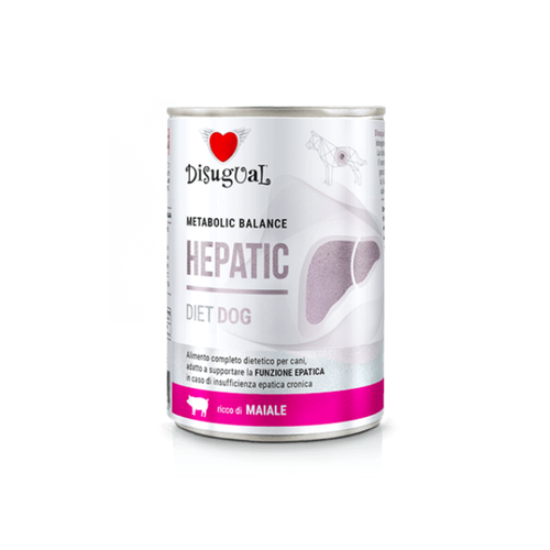 Disugual Metabolic Balance Hepatic - Консервирана храна за кучета със свинско - 6 броя х 400 гр.