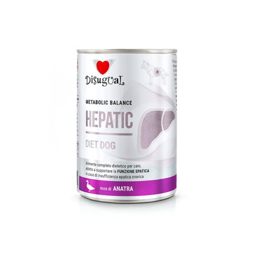 Disugual Metabolic Balance Hepatic - Консервирана храна за кучета с патица - 6 броя х 400 гр.