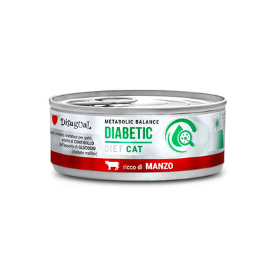 Disugual Metabolic Balance Diabetic - Консервирана храна за котки с говеждо - 6 броя х 85 гр.