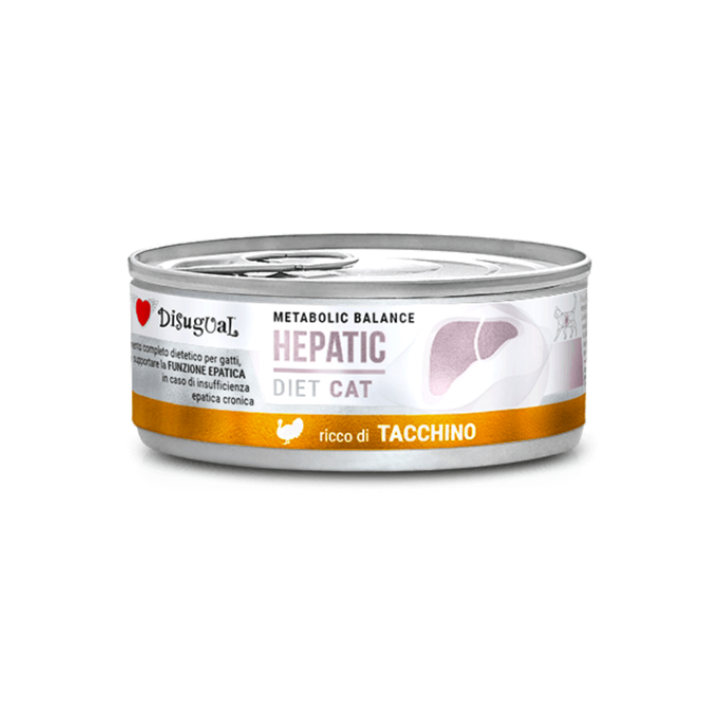 Disugual Metabolic Balance Hepatic - Консервирана храна за котки с пуйка - 6 броя х 85 гр.