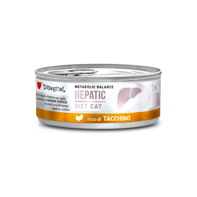 Disugual Metabolic Balance Hepatic - Консервирана храна за котки с пуйка - 6 броя х 85 гр.