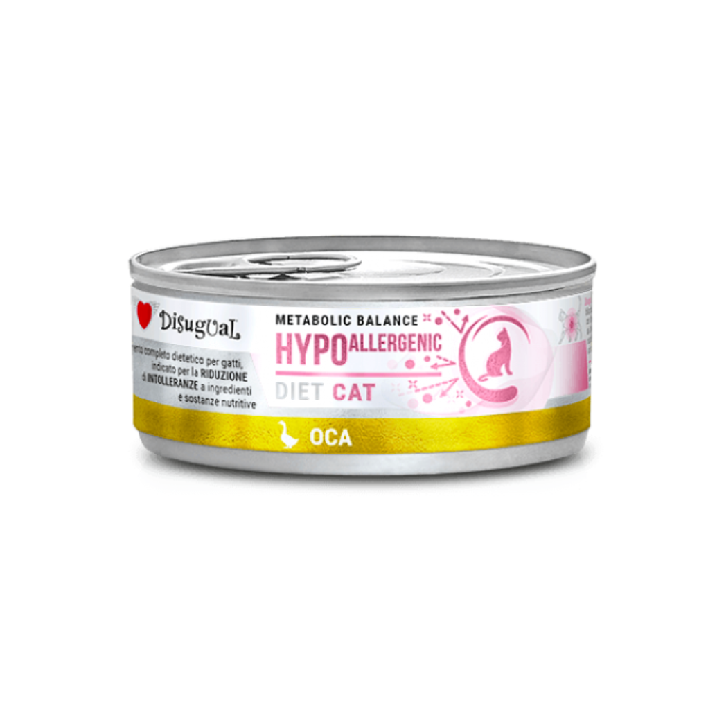 Disugual Metabolic Balance Hypoallergenic - Консервирана храна за котки с гъска - 6 броя х 85 гр.
