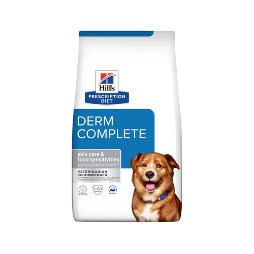 Hill's Prescription Diet Derm Complete - Суха храна за кучета с грижа за кожата - 12 кг.
