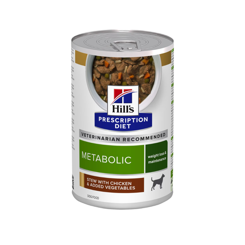 Hill's Prescription Metabolic Stew - Консервирана храна за кучета за контрол над теглото - 6 броя х 354 гр.