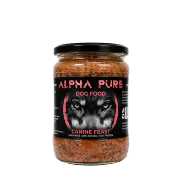 Alpha Pure - домашно приготвена храна за  възрастни кучета със свинско и зеленчуци - 8 броя x 500 гр.