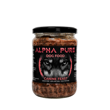 Alpha Pure - домашно приготвена храна за  възрастни кучета с говеждо и зеленчуци - 8 броя x 500 гр.