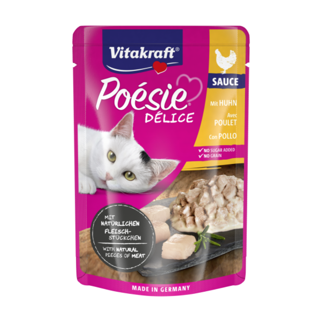Poesie Delice - пауч за котки с пиле - 6 броя х 85 гр.