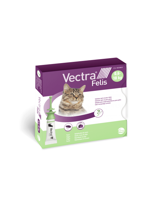 Vectra Felis - Противопаразитни пипети за котки - 3 броя в опаковка