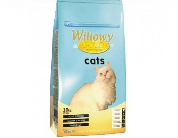 Willowy Gold Adult Cat - суха храна за подрастващи котки с пилешко и сьомга - 10 кг.