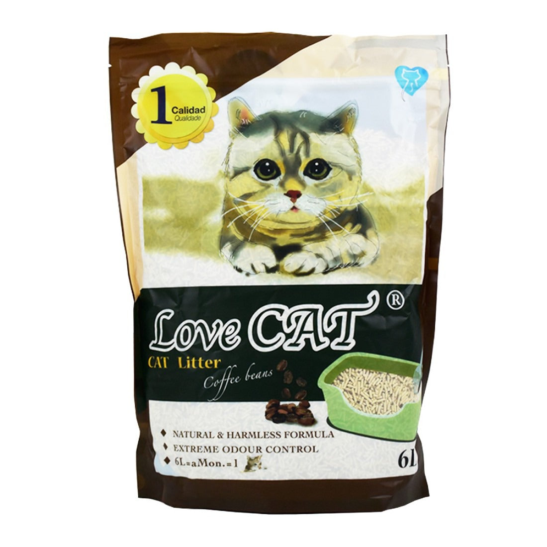 Love cat - биоразградима тоалетна с кафе - 6 литра
