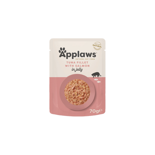 Applaws - пауч за котки с риба тон и сьомга в желе - 6 броя х 70 гр.