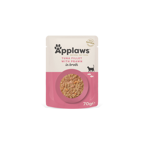 Applaws - пауч за котки със скариди в бульон - 6 броя х 70 гр.