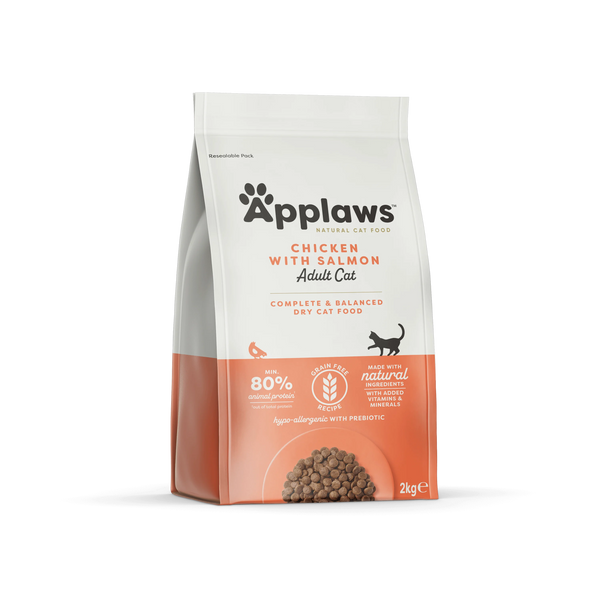 Applaws - суха храна за котки с пиле и сьомга