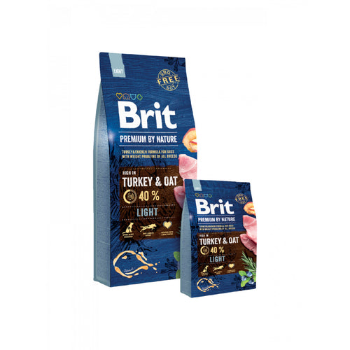 Brit Premium Light - суха храна за кастрирани кучета  с прясно пуешко месо