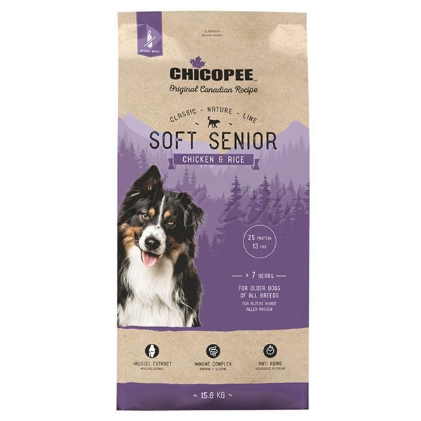 Chicopee Classic Nature Soft Senior - храна за кучета над 7 години с пиле и ориз - 15 кг.