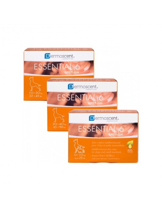 Dermoscent Essential - 6 Spot-on 10-20 кг. за кучета - 4 броя в опаковка