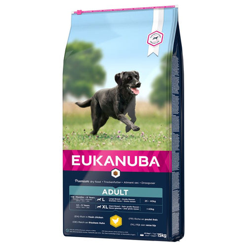 Eukanuba Adult Large - Суха храна за кучета с пиле - 18 кг.