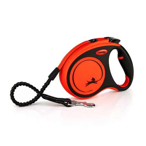 flexi Xtreme M - 5 м. лента за кучета до 35 кг. в оранжев цвят