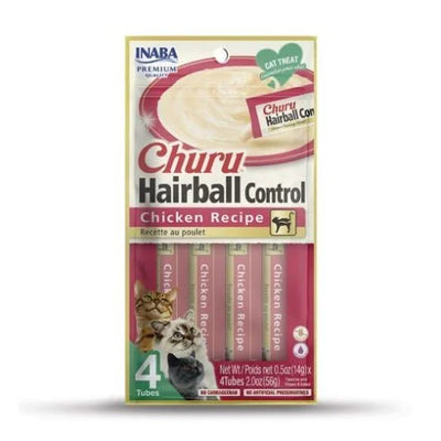 Inaba Churu Hairball Control - Лакомство за котки с пилешко 4 броя в опаковка