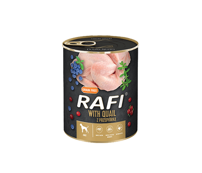 RAFI – консервирана храна за кучета с пъдпъдък – 6 броя x 800 гр.