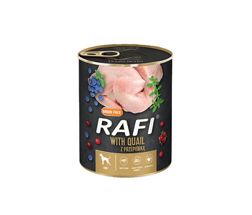 RAFI – консервирана храна за кучета с пъдпъдък – 6 броя x 800 гр.
