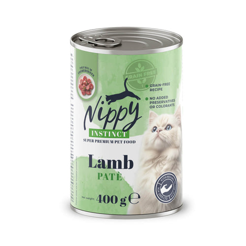 Nippy - консервирана храна за котки с агнешко - 6 броя х 400 гр.