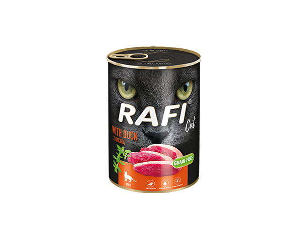RAFI CAT DUCK - консервирана храна с патешко месо - 6 броя x 400 гр.