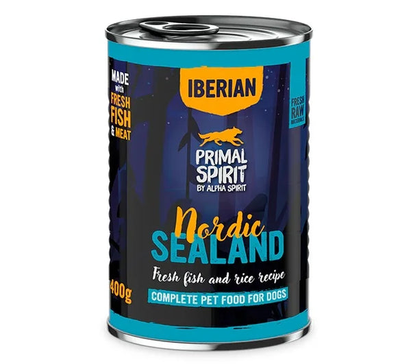 Primal Spirit Nordic Sealand - консерва за кучета с прясно свинско и риба - 6 броя х 400 гр.