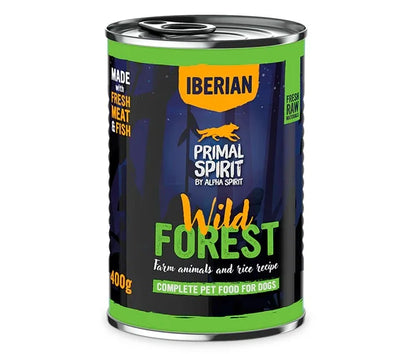 Primal Spirit Wild Forest - консерва за кучета със свинско и пуешко месо - 6 броя х 400 гр.