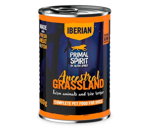 Primal Spirit Ancestral Grassland - консерва за кучета със свинско месо - 6 броя х 400 гр.