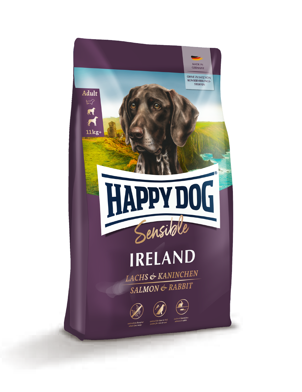 Хепи дог Ireland - суха храна за кучета със сьомга и заек