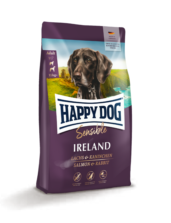 Хепи дог Ireland - суха храна за кучета със сьомга и заек
