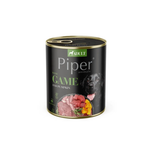 Piper Adult - консервирана храна за кучета с дивеч, тиква и розмарин - 6 броя х 400 гр.