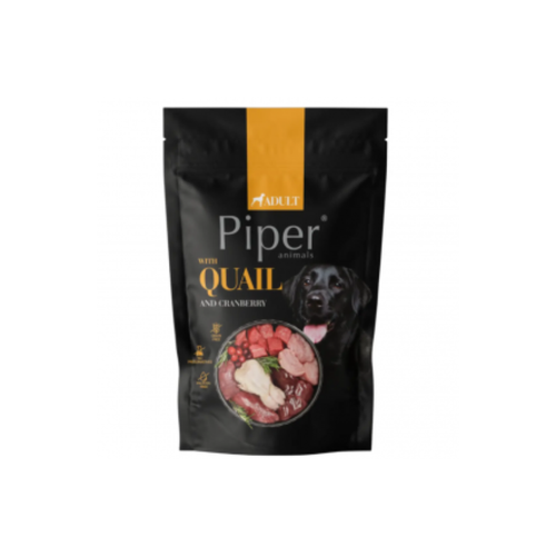 Piper Adult - пауч за кучета с пъдпъдък и боровинки - 6 броя х 500 гр.