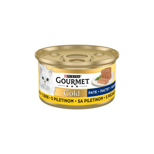 Gourmet Gold - консервирана храна за котки с пиле - 6 броя х 85 гр.