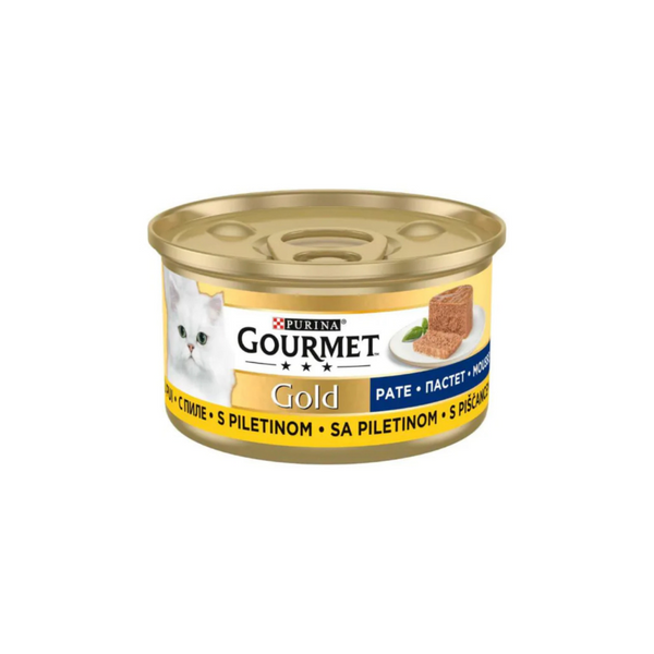Gourmet Gold - консервирана храна за котки с пиле - 6 броя х 85 гр.
