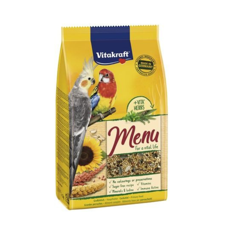 Vitakraft Menu за средни папагали – 1 кг.