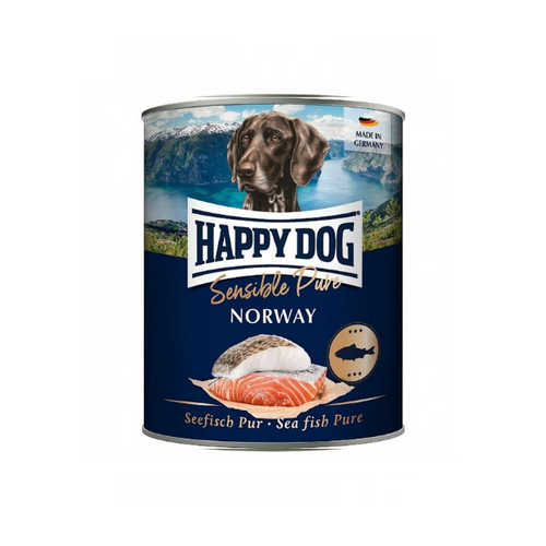 Happy Dog - консервирана храна за кучета с морска риба - 6 броя х 400 гр. или 6 броя x 800 гр.