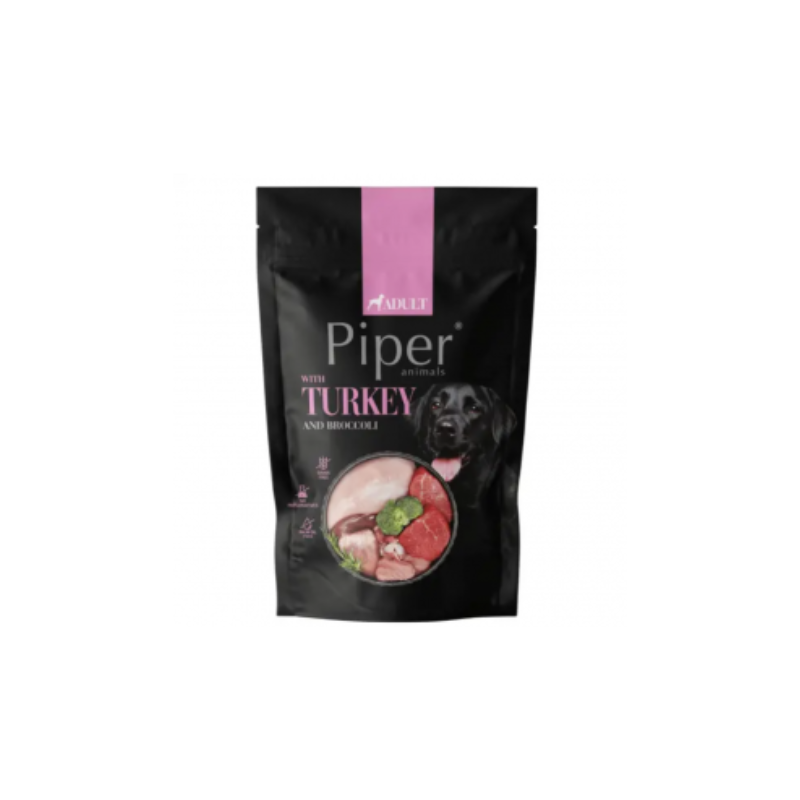 Piper Adult - пауч за кучета с пуйка и броколи - 6 броя х 500 гр.
