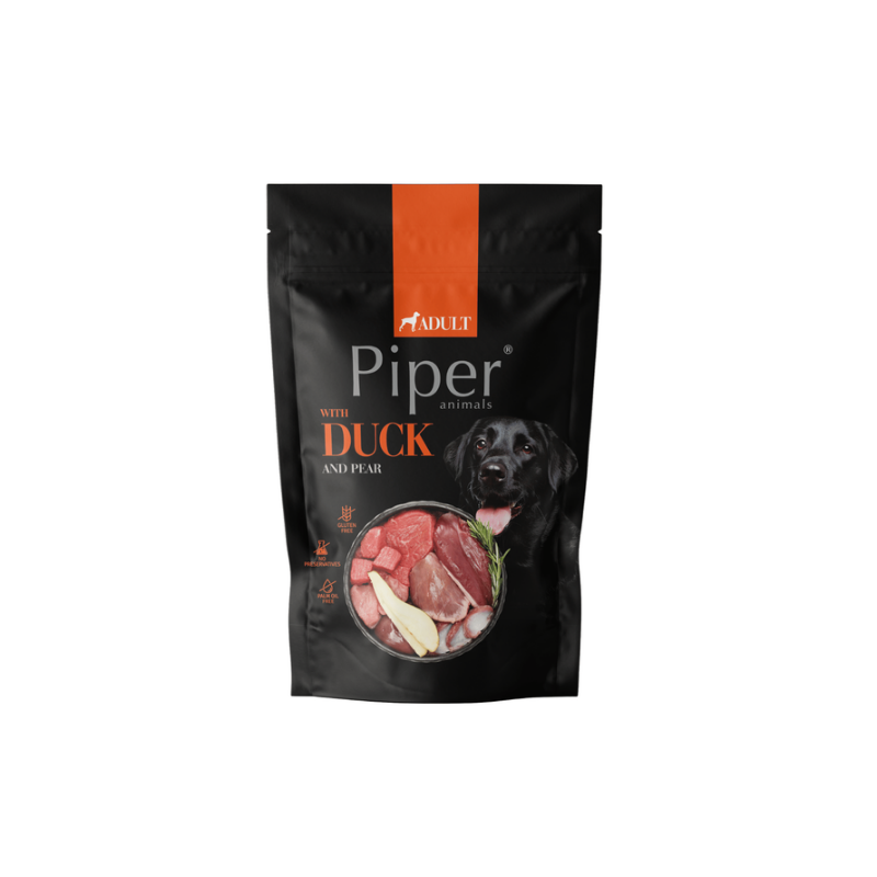 Piper Adult - пауч за кучета с патица и круша - 6 броя х 500 гр.