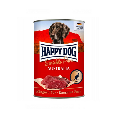Happy Dog - консервирана храна за кучета с месо от кенгуру - 6 броя x 400 гр.