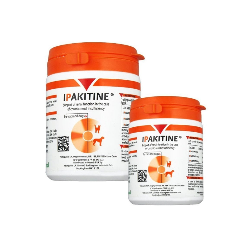 Vetoquinol Ipakitine - Хранителна добавка за кучета и котки с хpoничнa бъбpeчнa нeдocтaтъчнocт