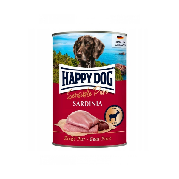 Happy Dog - консервирана храна за кучета с козе месо - 6 броя x 400 гр.