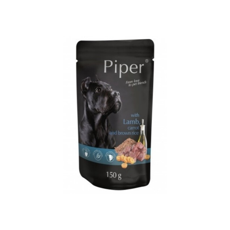 Piper Adult - пауч за кучета с агне - 6 броя х 150 гр.