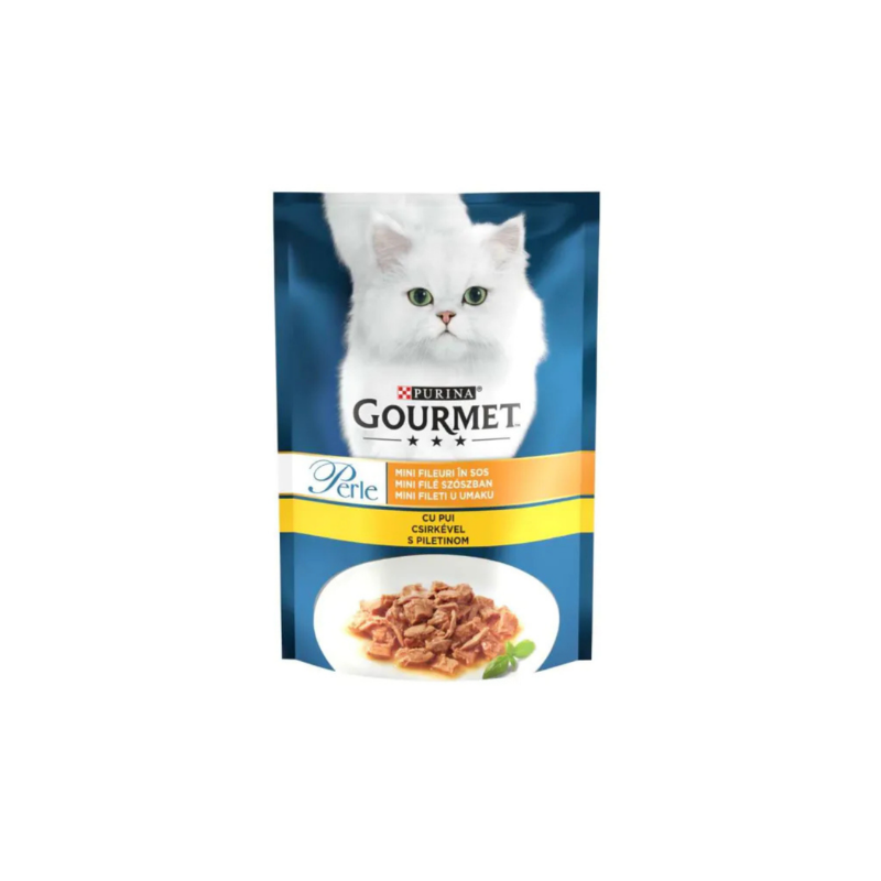 Purina Gourmet Perle - пауч за котки с пиле - 6 броя х 85 гр.