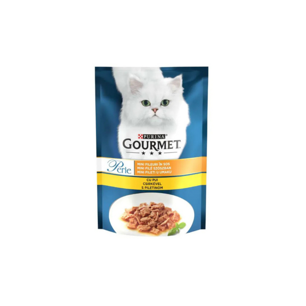 Purina Gourmet Perle - пауч за котки с пиле - 6 броя х 85 гр.